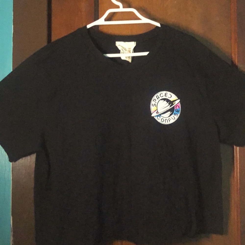 Black “spaced & confused “ tank top